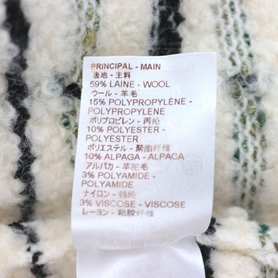 ルイヴィトン 16AW チェック柄 ノーカラーツイードニットコート