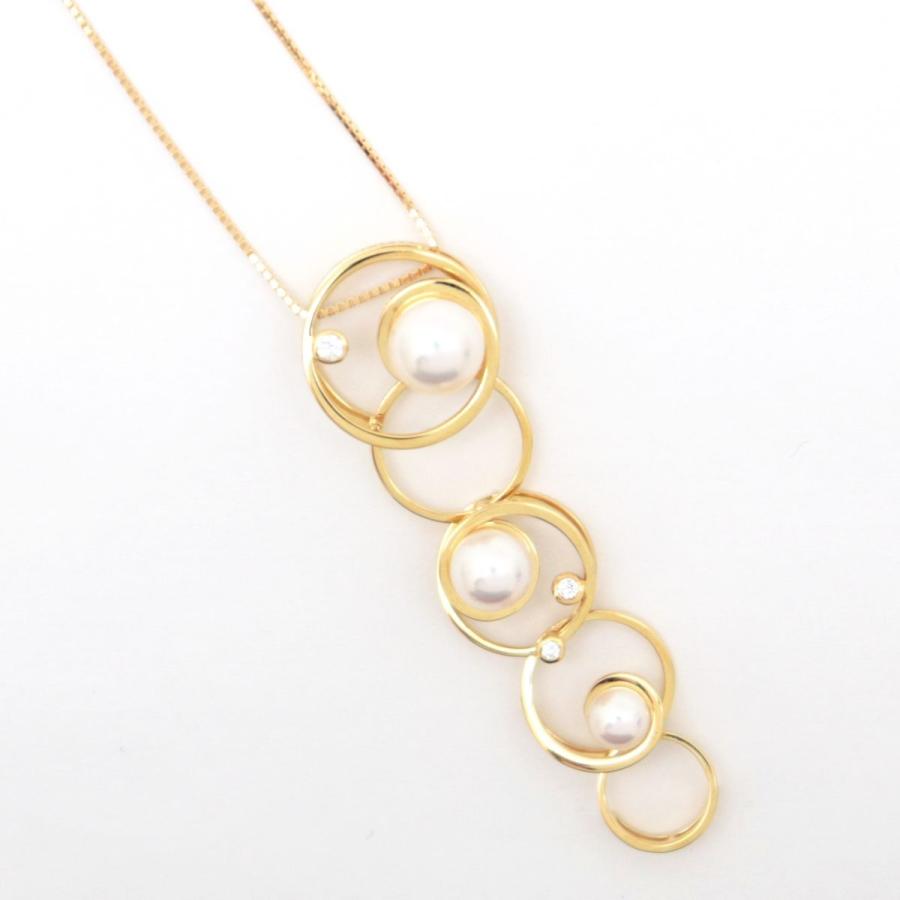 タサキ インバイティング エニーマ ペンダント ダイヤモンド パール 3wayネックレス K18 750 0.05 ゴールド 美品 TASAKI【Z3-18466】 |  | 02