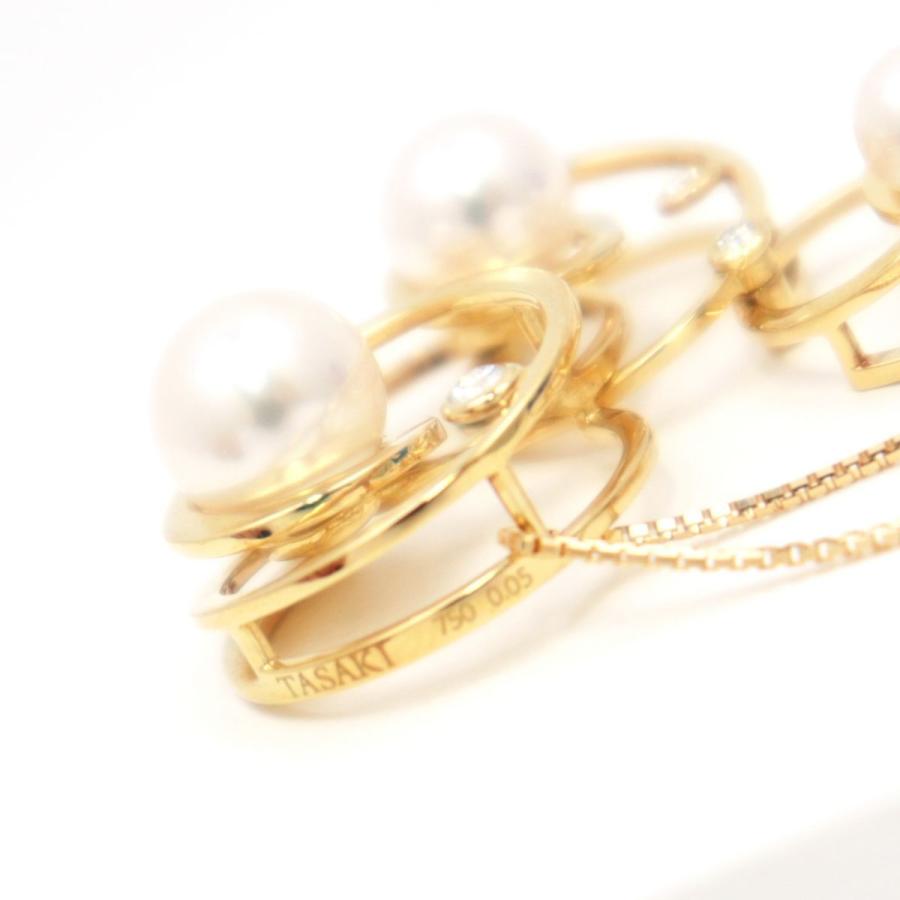 タサキ インバイティング エニーマ ペンダント ダイヤモンド パール 3wayネックレス K18 750 0.05 ゴールド 美品 TASAKI【Z3-18466】 |  | 07