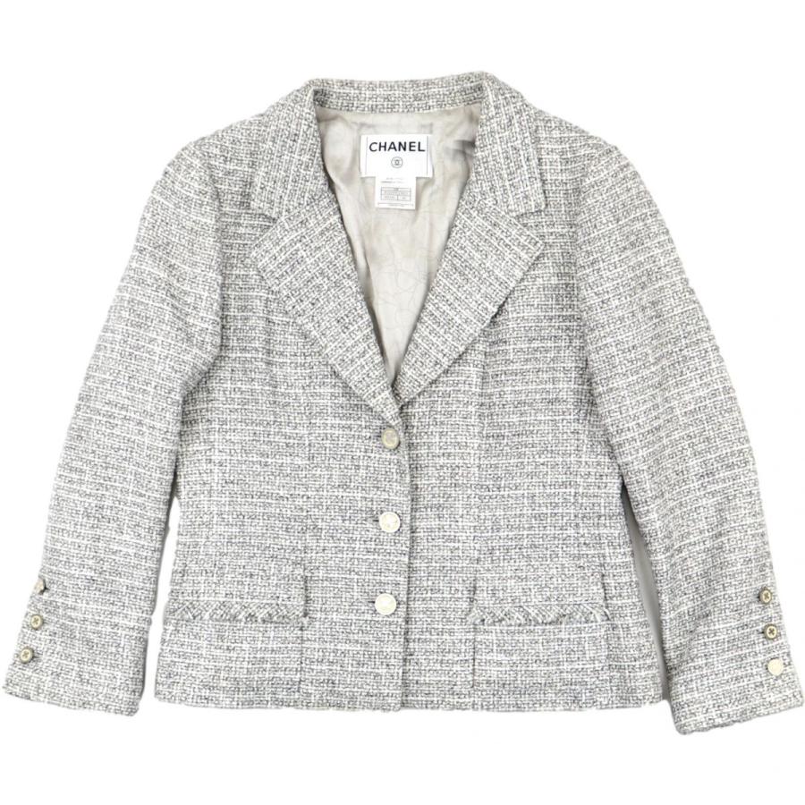 在庫有 シャネル 04p リネン混 ツイードジャケット レディース グレー 42 クローバーボタン 四つ葉 Chanel C4 オパールヤフーショッピング店 通販 Yahoo ショッピング 絶賛レビュー続出 Karmagazine Net