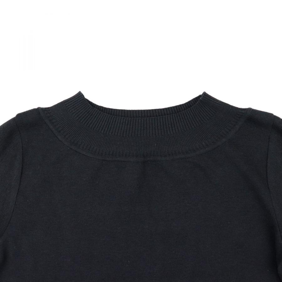 フォクシー ニットトップス ハイネック セーター レディース 黒 38 美  