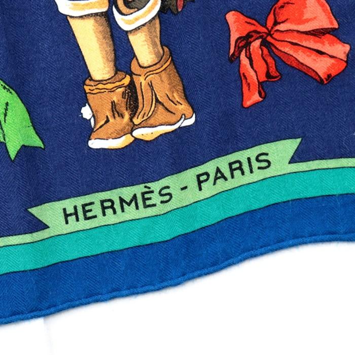 HERMES 美品 エルメス カチナ カレジェアン 140 カシミヤ シルク HERMES 美品 エルメス カチナ カレジェアン 140 カシミヤ シルク