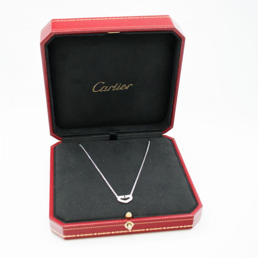 カルティエ Cハート ダイヤモンド ネックレス K18WG 750 ホワイトゴールド レディース ペンダント ジュエリー Cartier |  | 07
