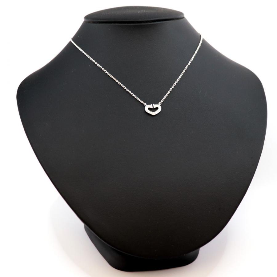 カルティエ Cハート ダイヤモンド ネックレス K18WG 750 ホワイトゴールド レディース ペンダント ジュエリー Cartier |  | 08