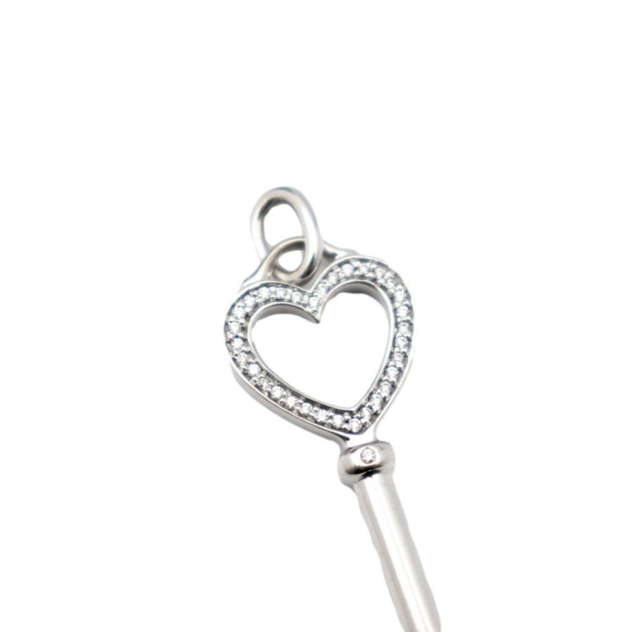 TIFFANY ハートキー ペンダントトップ ダイヤ ホワイトゴールド