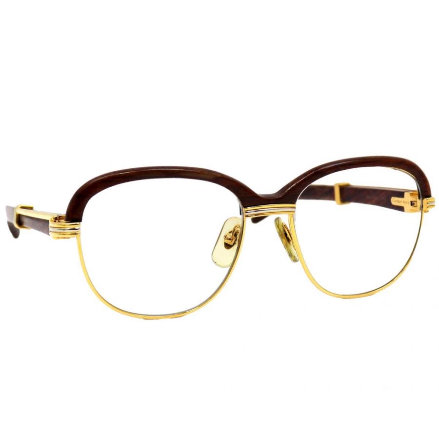 逆輸入 メガネ メタル ウッド マルメゾン カルティエ カルティエ Cartier Malmaison サングラス 130 54 17 茶 ゴールド 眼鏡 メガネ メタル ウッド ヴィンテージ マルメゾン 財布 帽子 ファッション小物