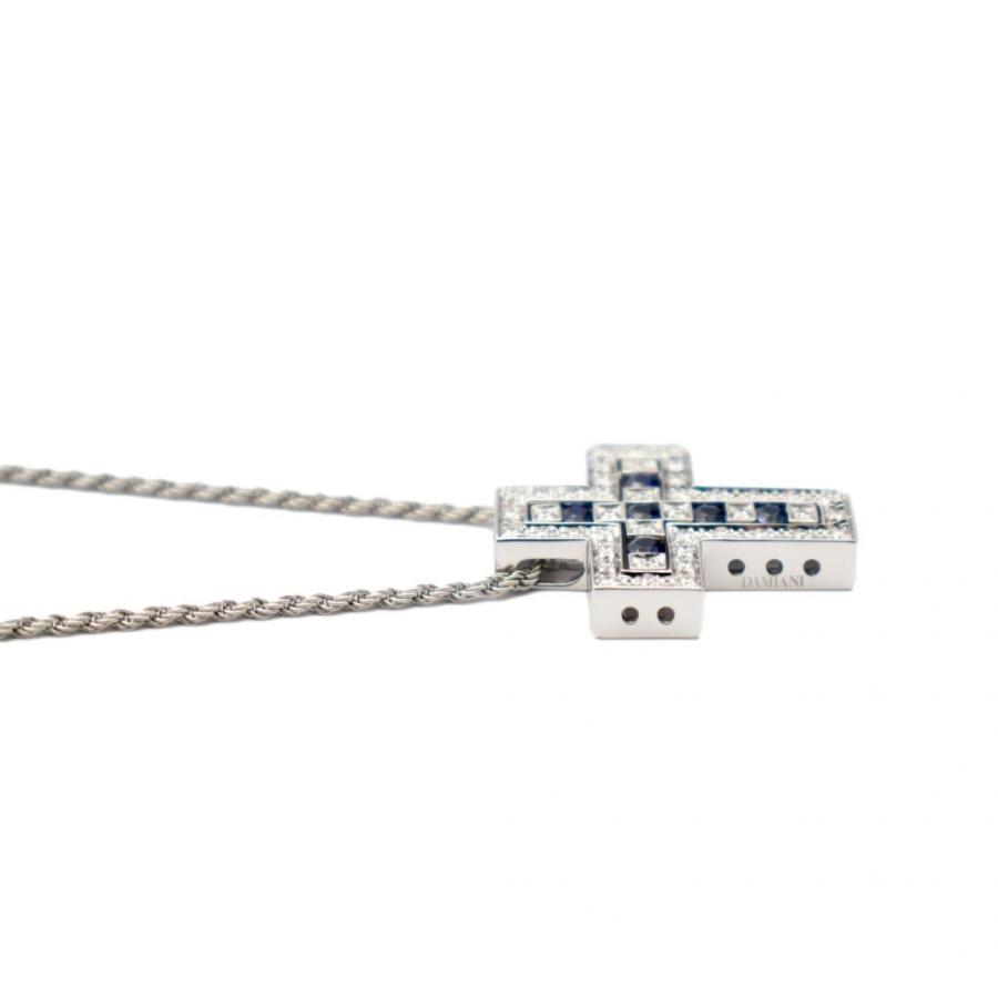美品 ダミアーニ ベルエポック S クロス サファイヤ ダイヤモンド ペンダント ネックレス 750 K18WG ホワイトゴールド ジュエリー DAMIANI |  | 03