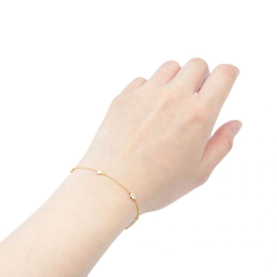 美品 ティファニー バイザヤード 6P ダイヤモンド ブレスレット K18YG  