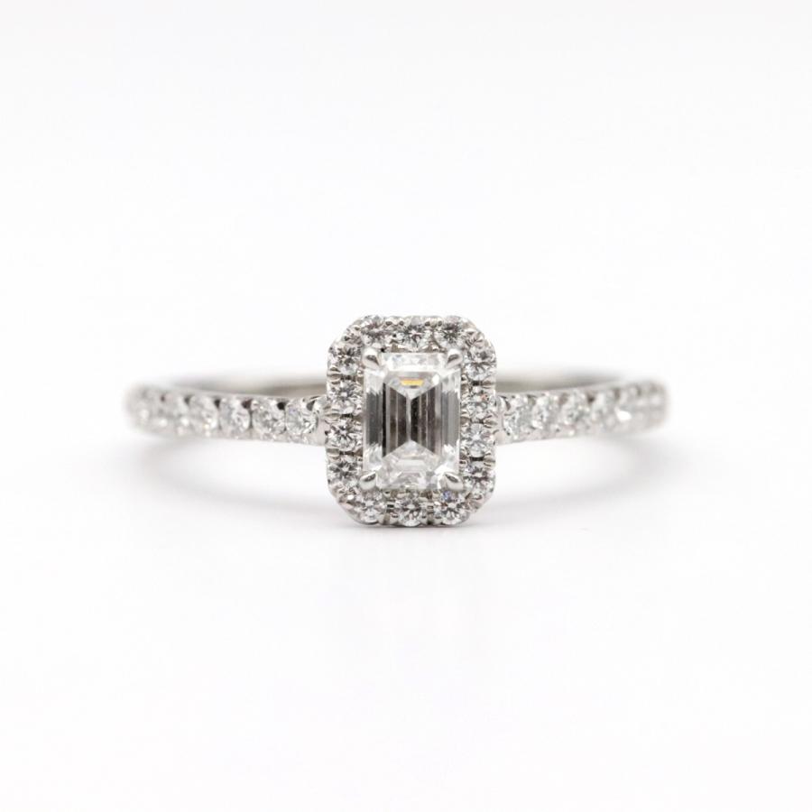 ★Tiffany&Co.★ソレスト エメラルドカット ダイヤリング 定価97万 ティファニー ソレスト エメラルド カット エンゲージメント