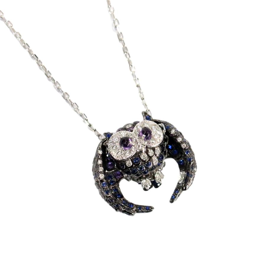 BOUCHERON 美品 ブシュロン ノクチュア アウル シュエット ネックレス 