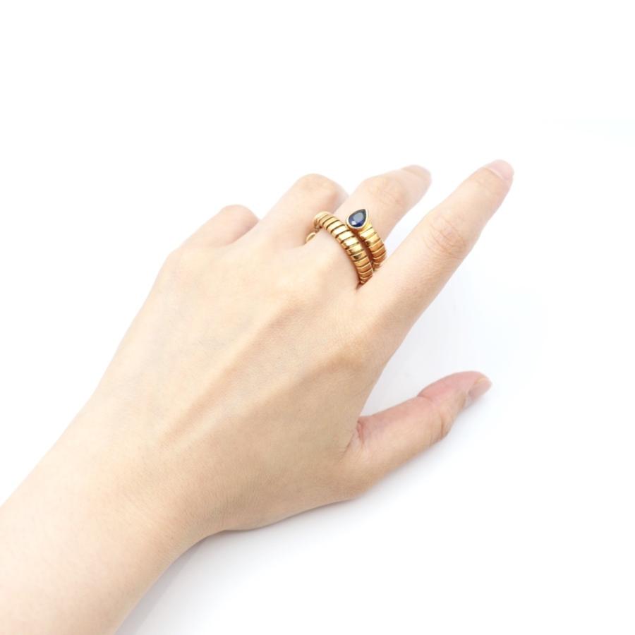 BVLGARI ブルガリ トゥボガス サファイア リング 約17号 750 K18YG