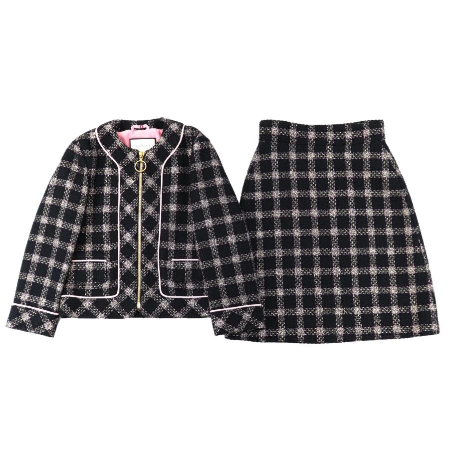 GUCCI 新品同様 グッチ ツイードセットアップ レディース 黒