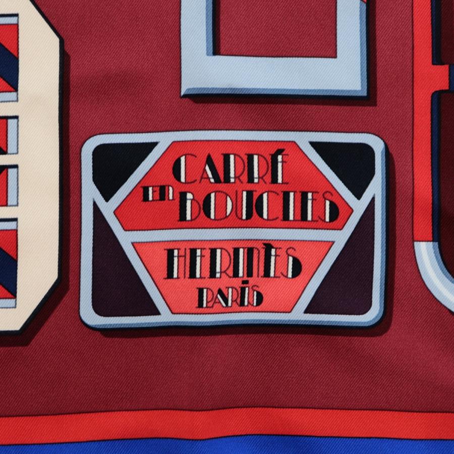 ☘*フ様 【HERMES】シルク『カレ90 カレ・アン・ブックル』レディース ス HERMES 新品同様 エルメス カレアンブックル カレ90 シルク