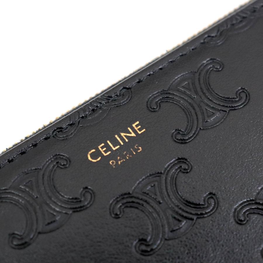 CELINE セリーヌ トリオンフ エンボス レザー 長財布 レディース CELINE セリーヌ トリオンフ エンボス レザー 長財布 レディース