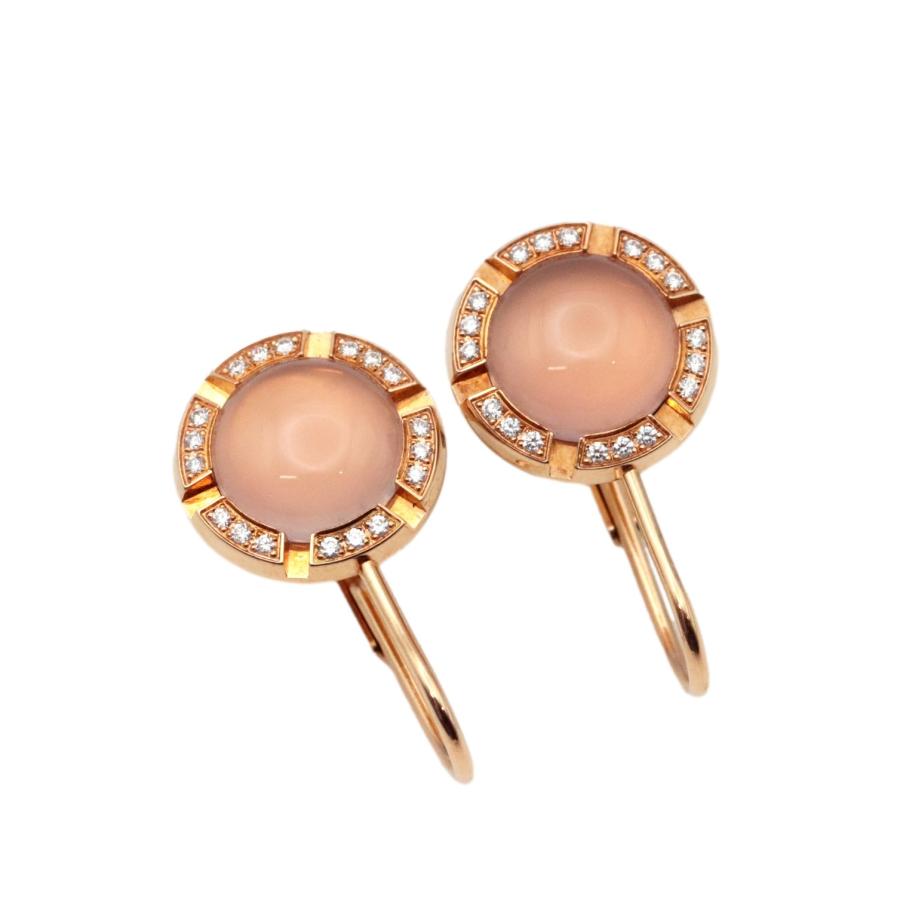 CHAUMET 美品 ショーメ クラスワン ピアス ローズクォーツ CHAUMET 美品 ショーメ クラスワン ピアス ローズクォーツ