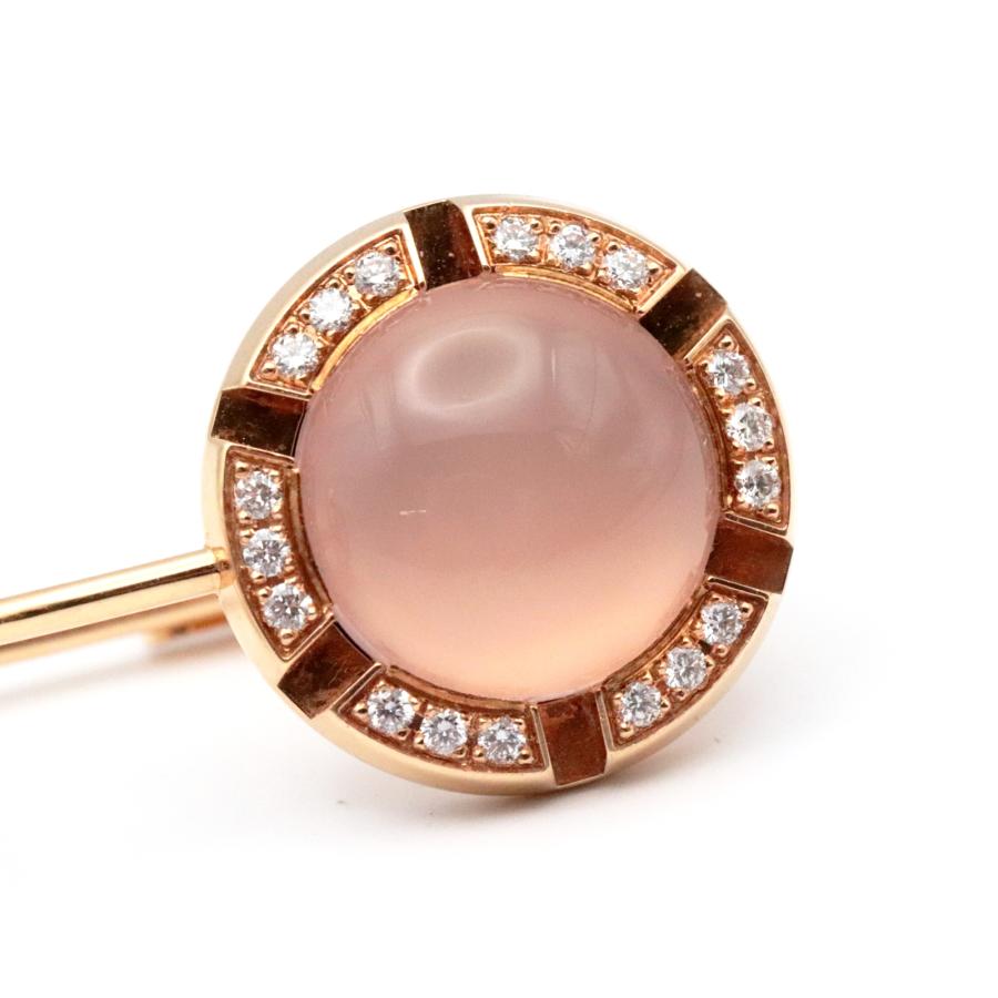 CHAUMET 美品 ショーメ クラスワン ピアス ローズクォーツ CHAUMET 美品 ショーメ クラスワン ピアス ローズクォーツ