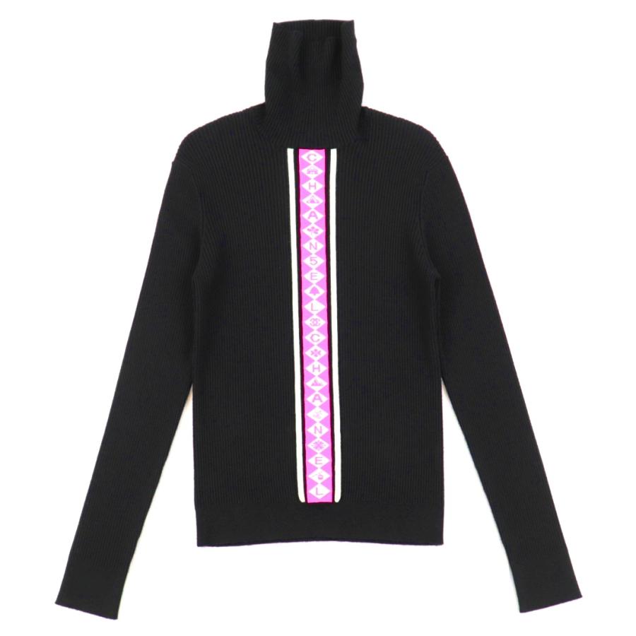 CHANEL カラフル ハイネックセーター 38 CHANEL カラフル ハイネックセーター 38