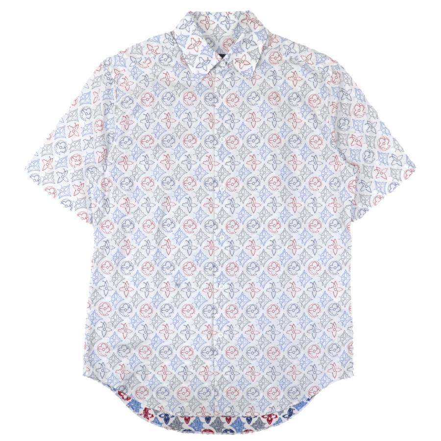 LOUIS VUITTON 美品 ルイヴィトン 21AW モノグラムフラワー刺繍 半袖  