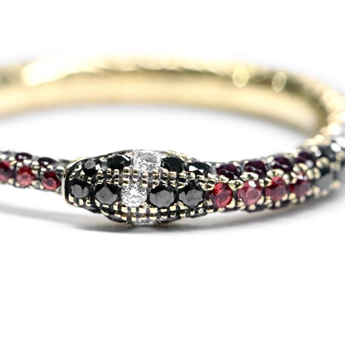 GUCCI 【美品】グッチ ウロボロス リング・指輪 18金 K18YG