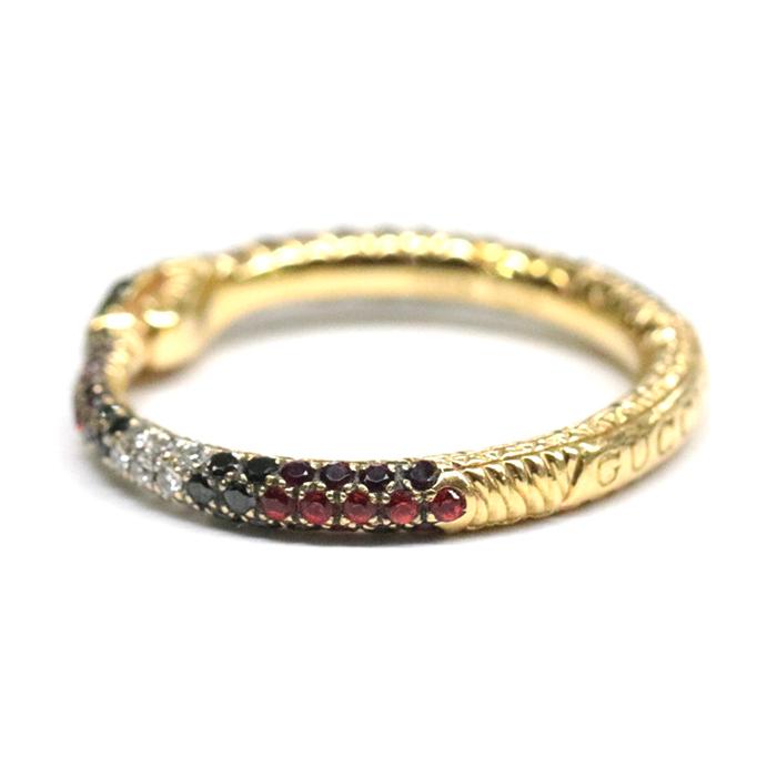 GUCCI 【美品】グッチ ウロボロス リング・指輪 18金 K18YG