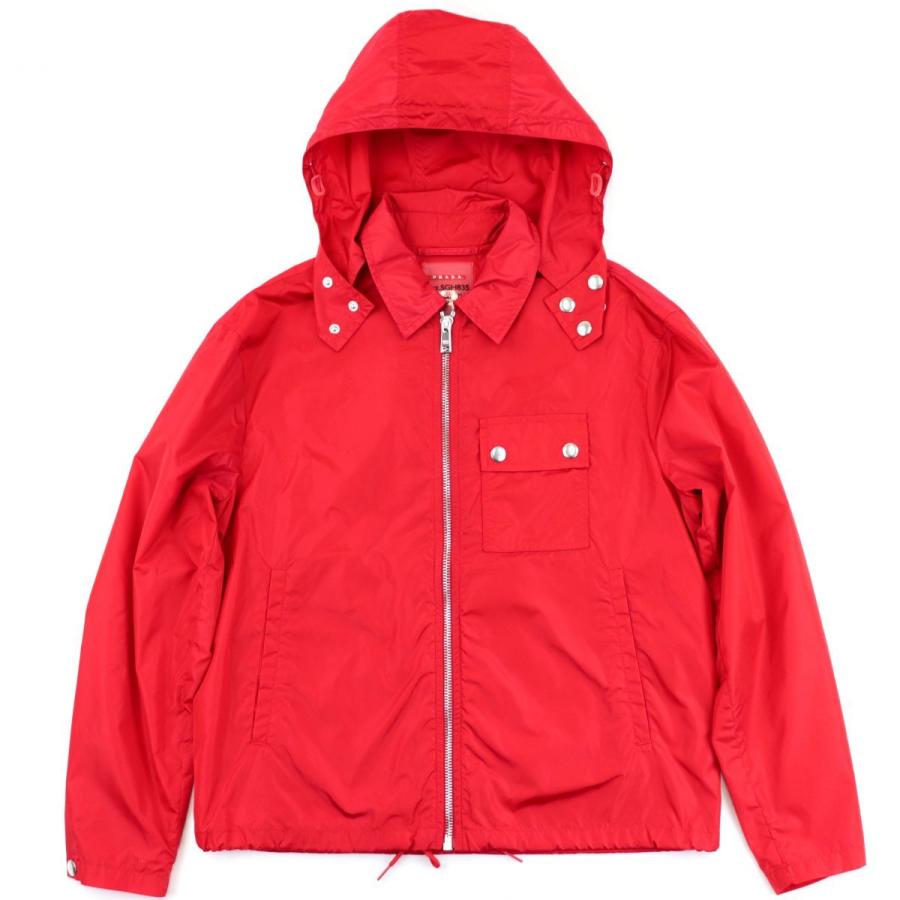 美品 プラダ スポーツ ナイロン ジャケット ブルゾン メンズ 赤 M