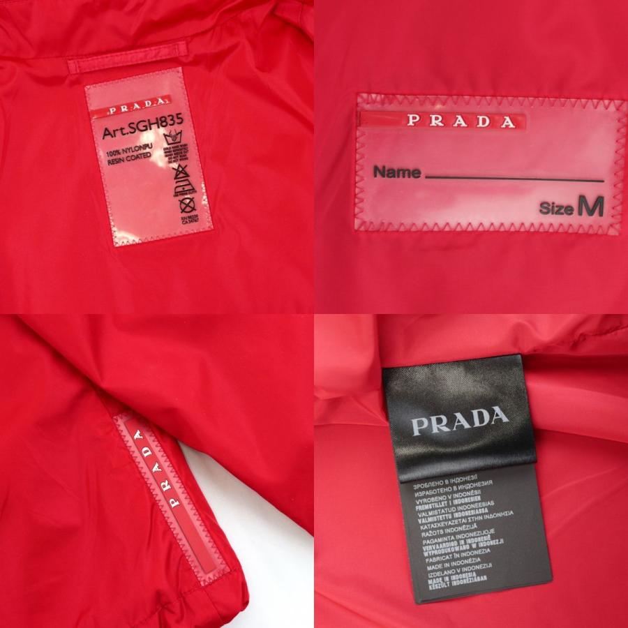 美品 プラダ スポーツ ナイロン ジャケット ブルゾン メンズ 赤 M