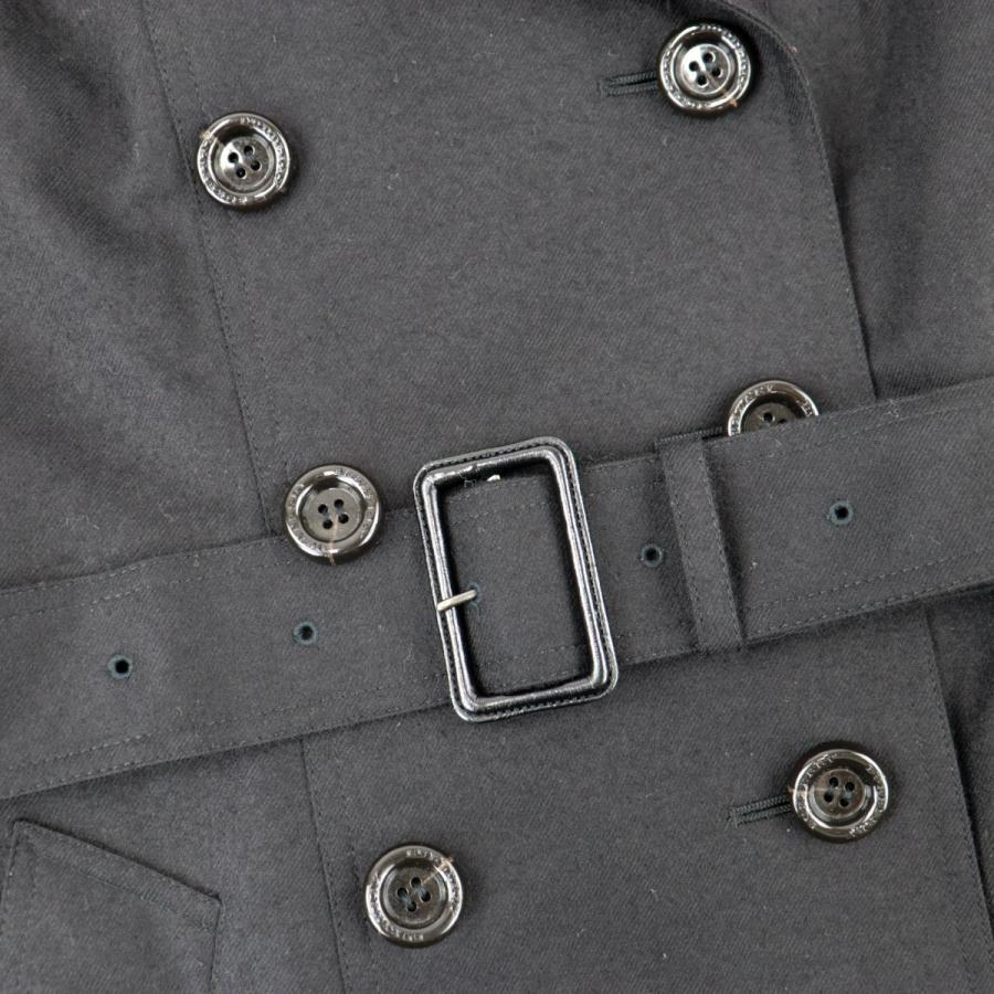 バーバリーロンドン　トレンチコート　首羊革　ブラック バーバリーロンドン トレンチコート 首羊革 ブラック バーバリー