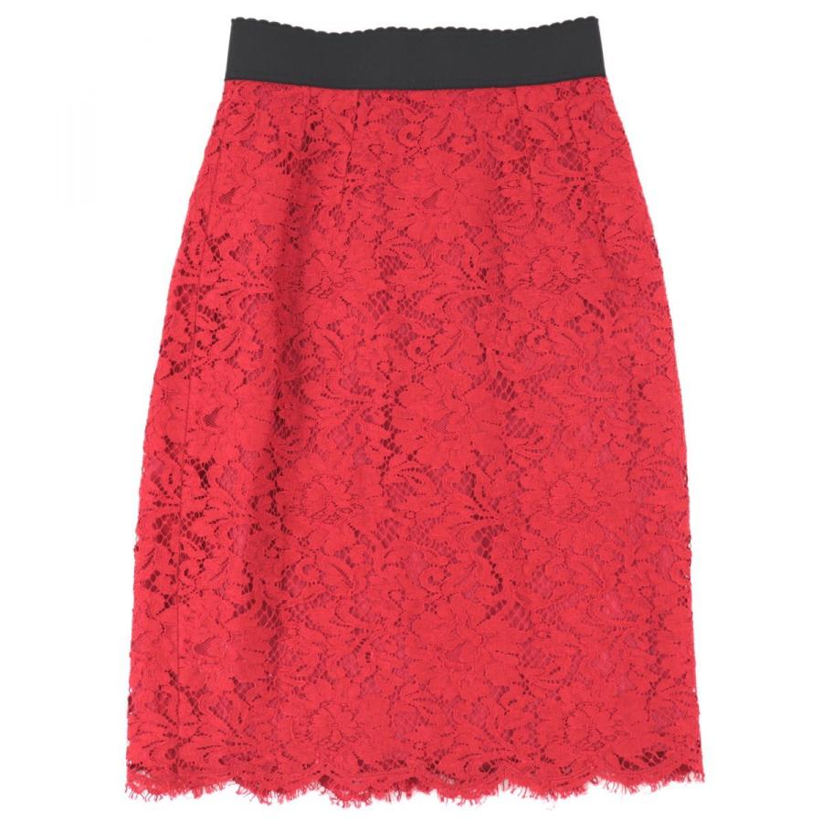 新品同様 ドルチェ＆ガッバーナ レースタイトスカート レディース 赤 36 花柄 バックジップ DOLCE&GABBANA  :2100020000004819:オパールヤフーショッピング店 - 通販 - Yahoo!ショッピング