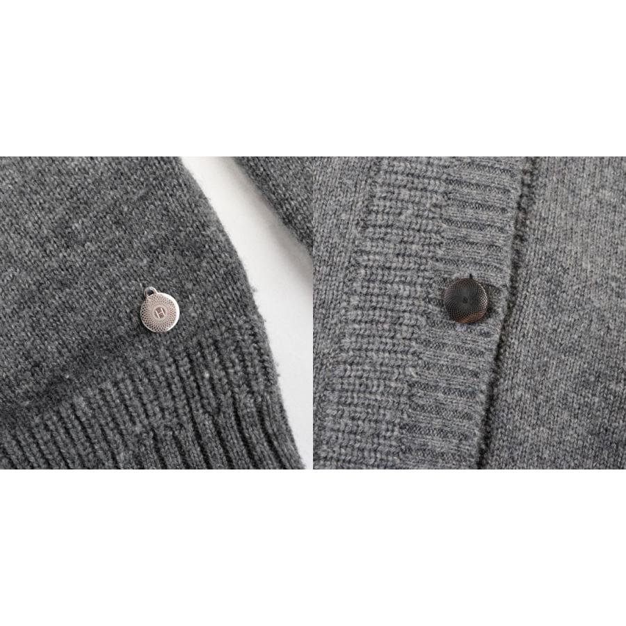 エルメス 17AW カシミヤ ニットカーディガン レディース グレー 36