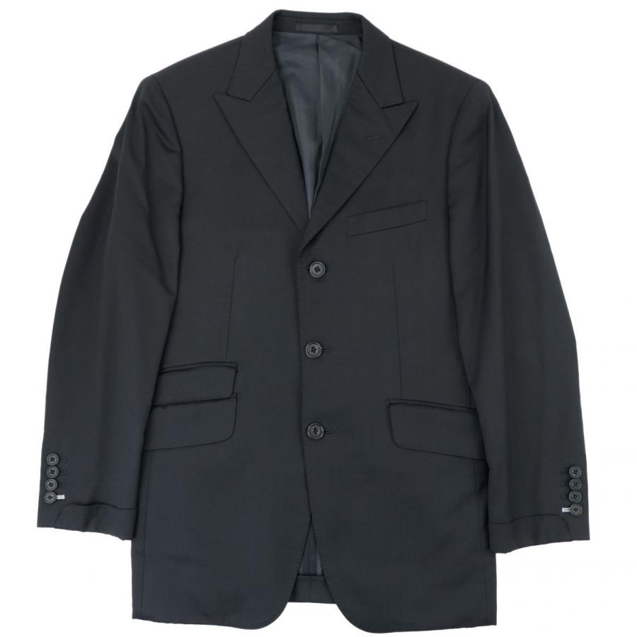 バーバリーブラックレーベル シングルスーツ メンズ 黒 36 ウール  
