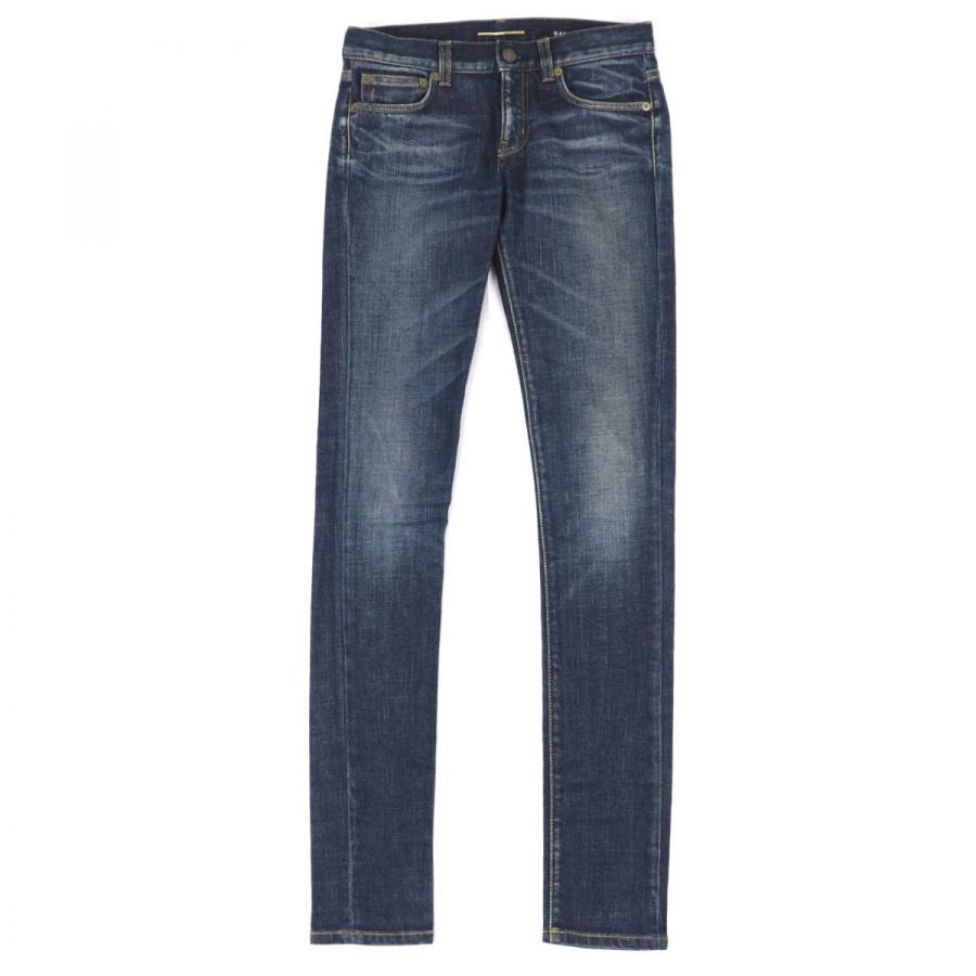 印象のデザイン サンローラン Paris Laurent Saint インディゴ レディース 24 スキニーデニムパンツ W Sk Lw D01 パリ サンローラン スキニーデニムパンツ W Sk Lw D01 パリ ボトムス パンツ Dagl Tg