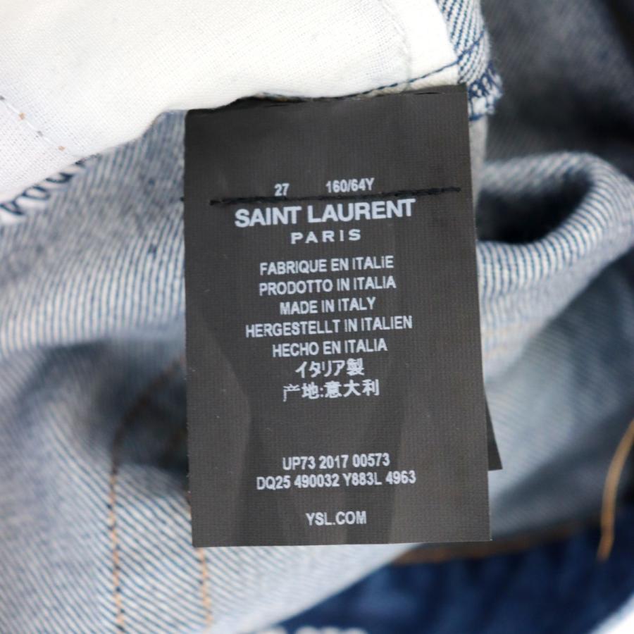 美品 サンローラン 17AW スキニーデニムパンツ ジーンズ レディース インディゴ 27 D20 W/TS-MW SAINT LAURENT PARIS |  | 07