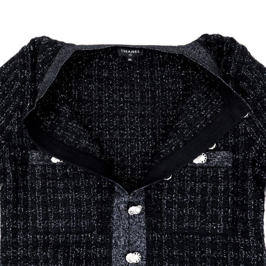 シャネルココマークパールニットワンピース34