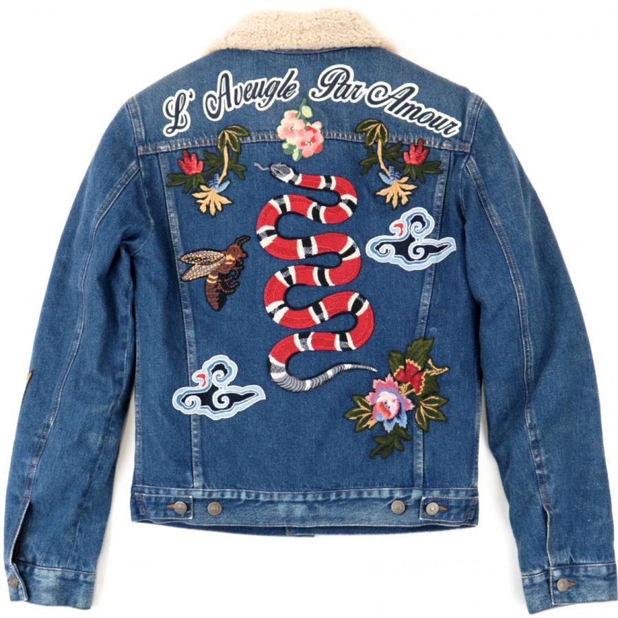 GUCCI 新品同様 グッチ 19AW DIY エンブロイダリーボアデニム GUCCI 新品同様 グッチ 19AW DIY エンブロイダリーボアデニム