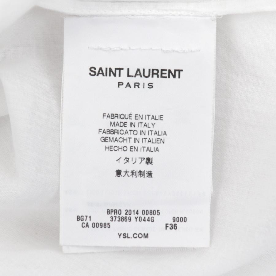 サンローラン パリ ピンタック プルオーバーブラウス レディース 白 36 コットン 袖フレア ケリングタグ SAINT LAURENT PARIS |  | 06