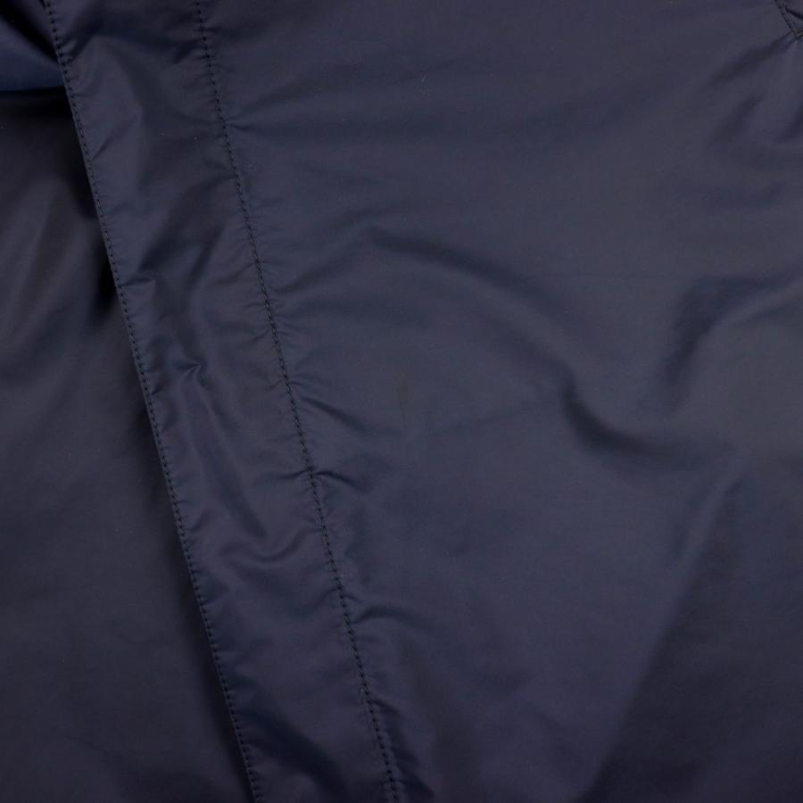 プラダ フード付き ナイロンロングコート メンズ ネイビー 48 三角ロゴ