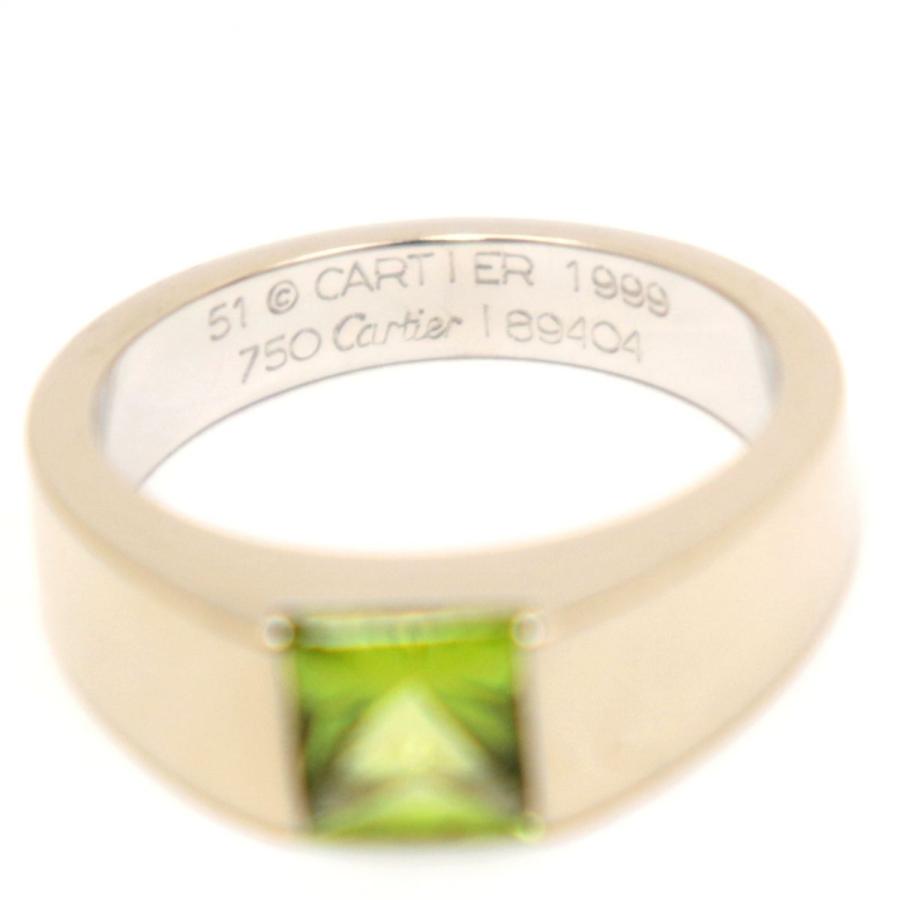 Cartier（カルティエ） タンク ペリドット リング #51 11号 K18YG 750 