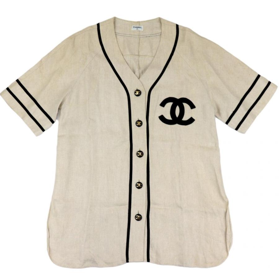 CHANEL シャネル ヴィンテージ ココマーク ベースボールシャツ CHANEL シャネル ヴィンテージ ココマーク ベースボールシャツ