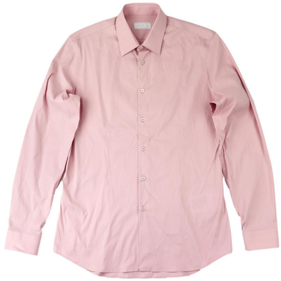 女性が喜ぶ プラダ Prada Stretch Popeline 40 ピンク メンズ 長袖シャツ ストレッチポプリン プラダ 未使用 長袖シャツ シャツ カジュアルシャツ Dagl Tg