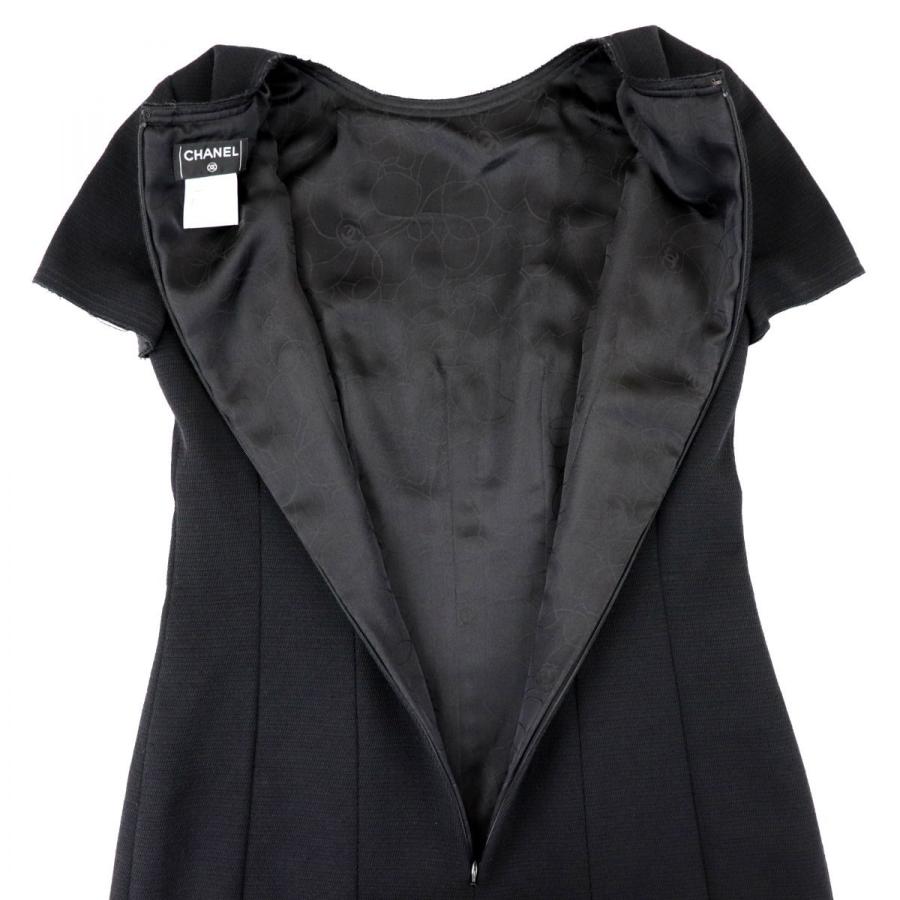 美品 シャネル 06A リトルブラックドレス ツイードワンピース 黒 40  