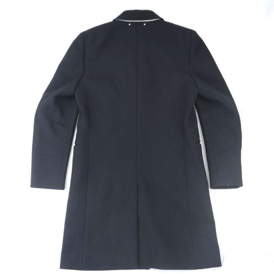 ポールスミス 3Bチェスターコート メンズ 黒 S 裏地総柄  