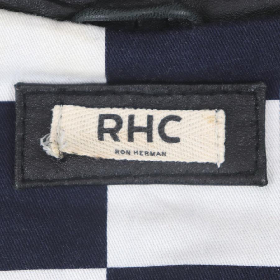 RHC ロンハーマン シングルレザージャケット メンズ 黒 S シープレザー