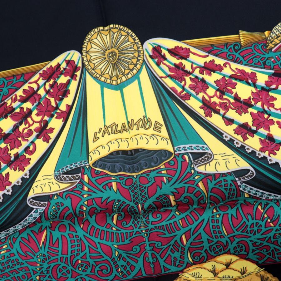 HERMES 未使用 エルメス アトランティス大陸 カレ90 シルクスカーフ