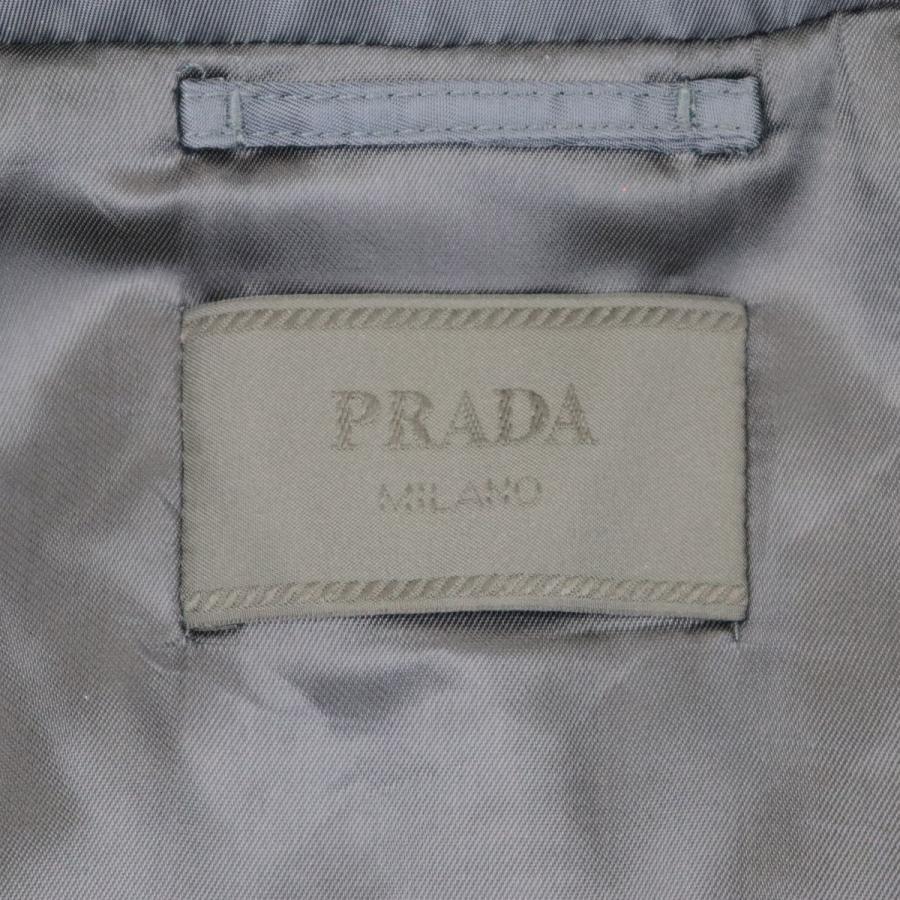 新品同様 プラダ 中綿 ナイロンコーチジャケット メンズ ネイビー 44