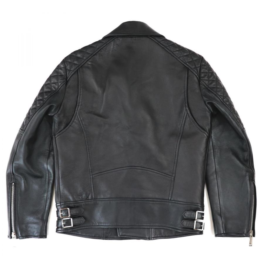 ディースクエアード DSQUARED2 ラムレザー 羊皮 ライダース ジャケット 新品同様 ディースクエアード 17AW ラムレザー ダブルライダース