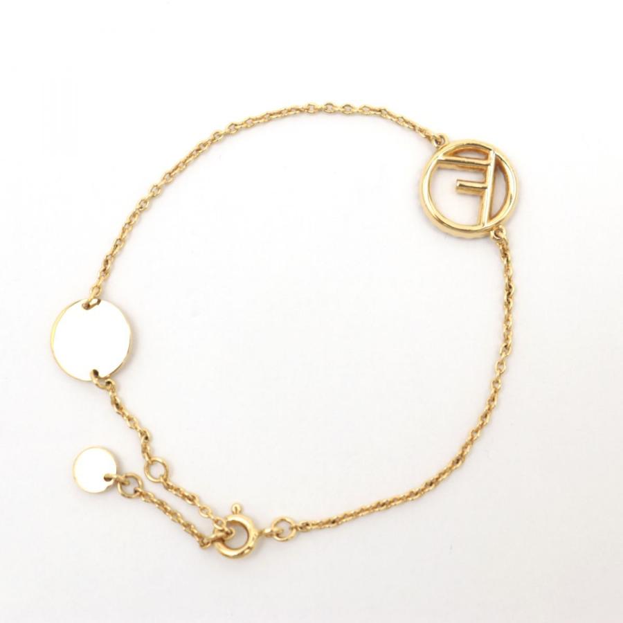 Fendi ゴールドチェーンブレスレット 美品 フェンディ FENDI ゴールド キヘイ 喜平 チェーン ブレスレット