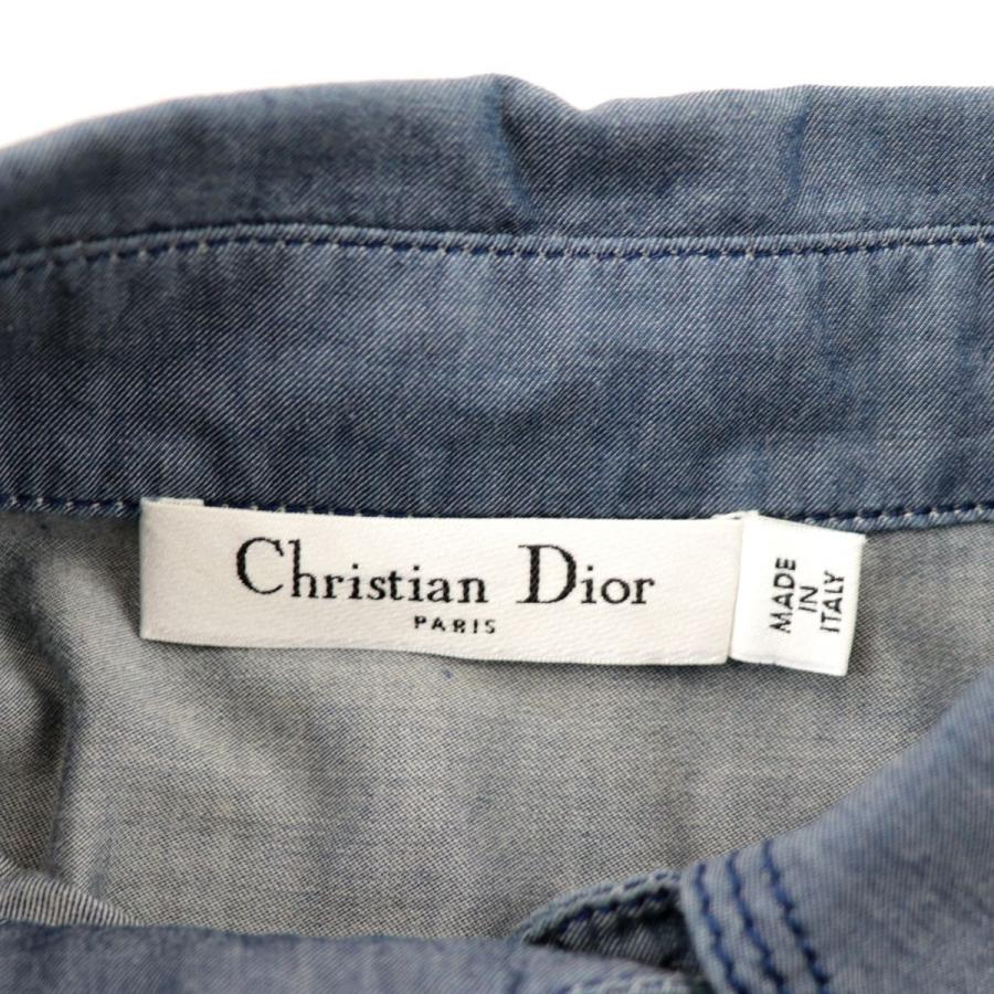 ディオール デニムブルーのワンピース コットン 36サイズ