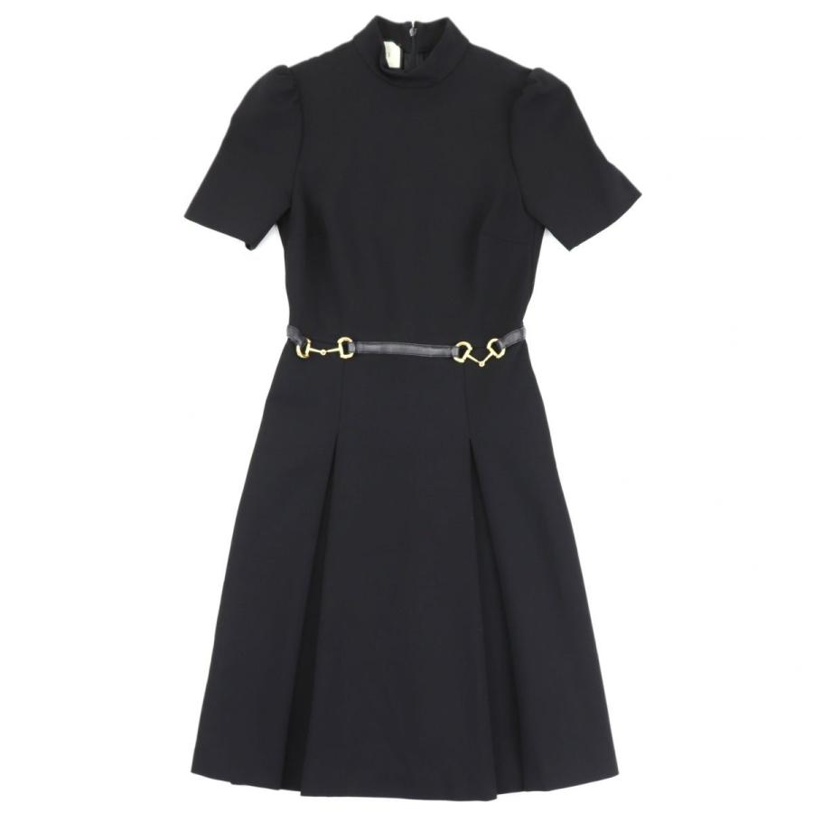美品 グッチ 21SS ホースビット ブラックドレス レディース 黒 美品 グッチ 21SS ホースビット ブラックドレス レディース 黒