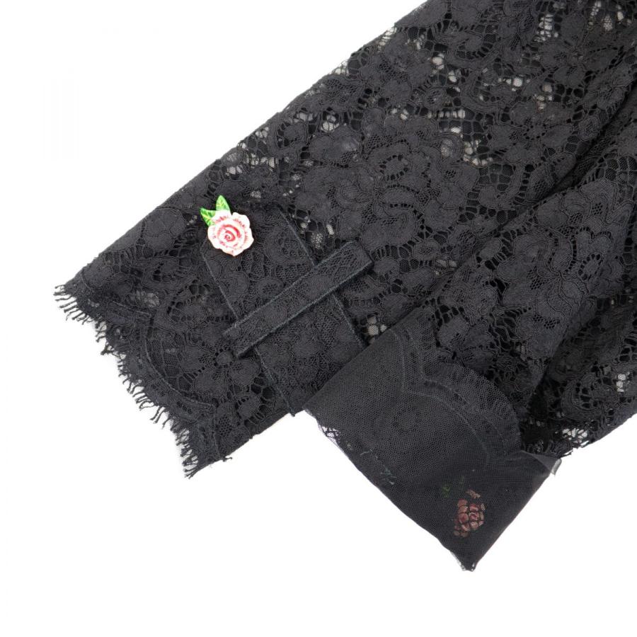 美品 ドルチェ＆ガッバーナ フラワー装飾 レーストレンチコート