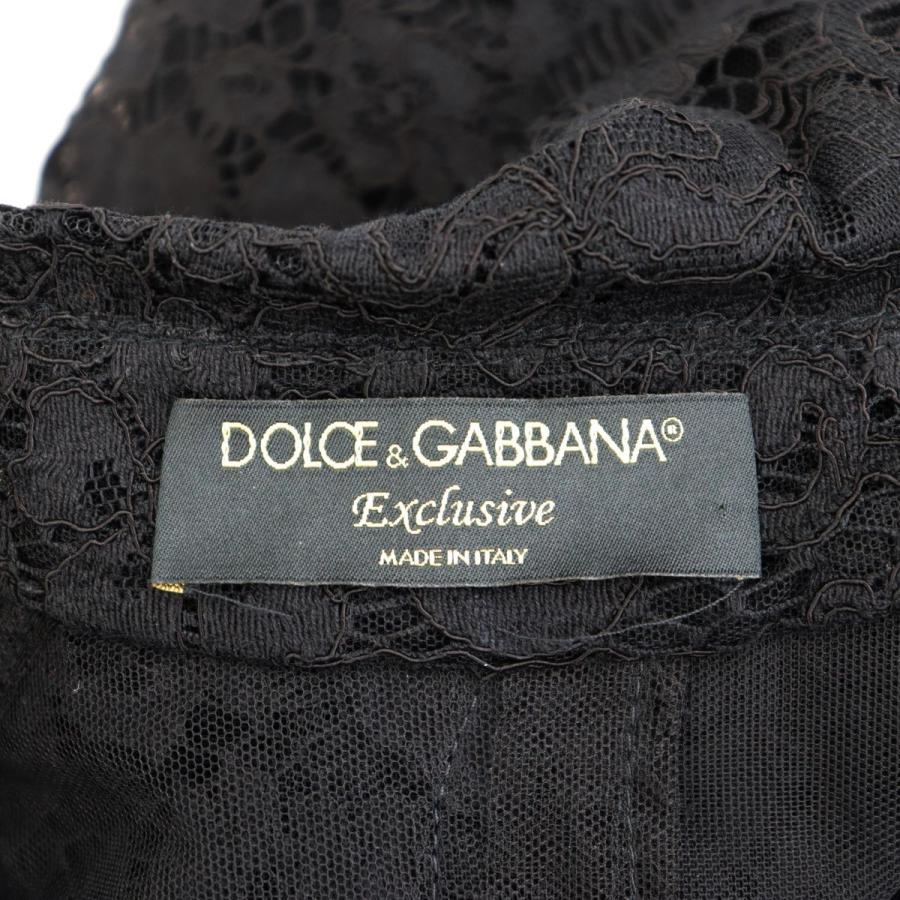 美品 ドルチェ＆ガッバーナ フラワー装飾 レーストレンチコート